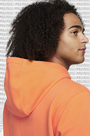 Nike Sportswear Hoodie Fleece Unisex Orange Şardonlu Kapüşonlu Sweatshirt Orange