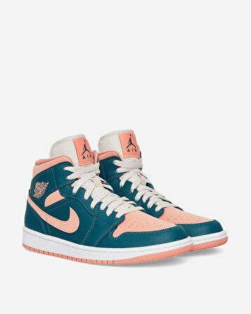 Air Jordan 1 Mid Dark Teal Green BQ6472-308 Kadın Spor Ayakkabı