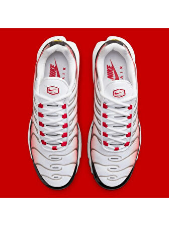 Nike Air Max Plus White Black University Red Unisex Spor Ayakkabı - (HM9611-100)