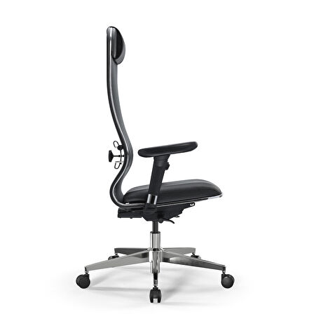 Ergolife SynchroSit 10 Ergonomik Deri ve Fileli Yönetici Koltuğu / Ofis Sandalyesi - 1F6.7.1.544 Siyah