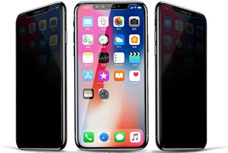 İphone 11 ve iPhone XR Uyumlu Hayalet Ekran Koruyucu Yandan Görünmeyen Ekranı Tam Kaplayan Gizlilik Filtreli Görünmez 5D ince Cam Ekran Koruma