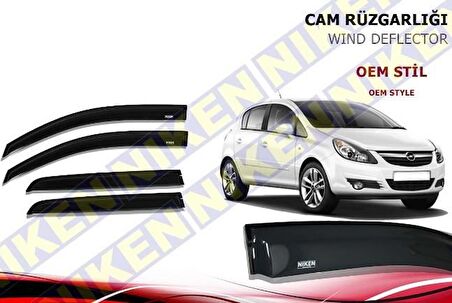 Opel Corsa D Cam Rüzgarlığı 2007-2014 Arası Niken (Kromsuz Model)