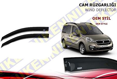 Peugeot Partner Tepee Cam Rüzgarlığı Niken 2008 Sonrası 2li (Kromsuz Model)