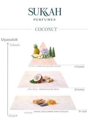 Coconut Erkek EDP 50 ML – Zencefil, Ananas, Sandal Ağacı, Hint Baklası ile Odunsu ve Oryantal Koku