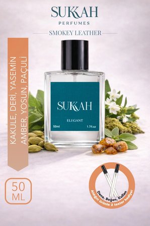 Smokey Leather Erkek Parfüm EDP 50ml – Kakule, Deri, Yasemin, Amber, Yosun ve Paçuli İmza Koku