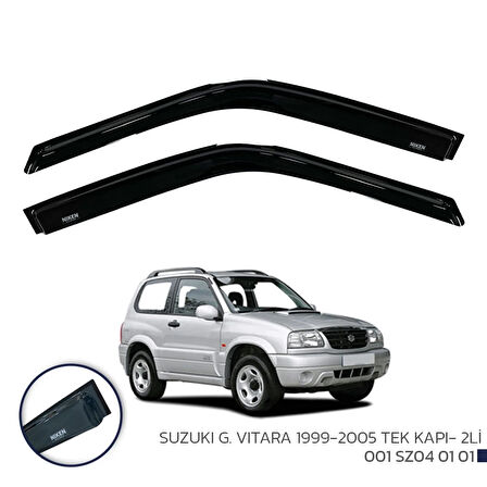 Suzuki Vitara tek kapı Cam Rüzgarlığı 2'li 1999-2005 Niken (Kromsuz model)