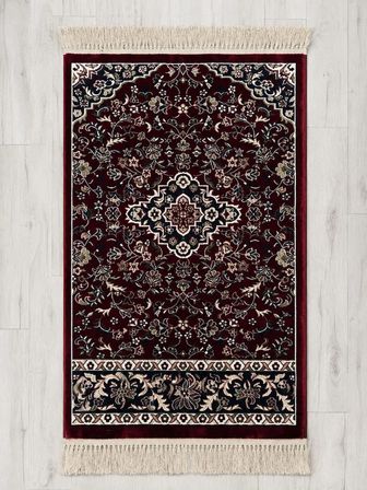 AL HARAMAIN 001_Bordo 14 mm /2200 Gr yumuşak Sık Dokuma MEDİNE-İ MUNEVVERE Seccade Model