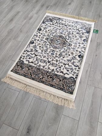 AL HARAMAIN 001_Krem 14 mm /2200 Gr yumuşak Sık Dokuma MEDİNE-İ MUNEVVERE Seccade Model