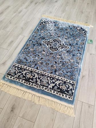 AL HARAMAIN 001_Mavi 14 mm /2200 Gr yumuşak Sık Dokuma MEDİNE-İ MUNEVVERE Seccade Model