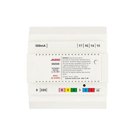 AUDIO 002020 Bus Plus As Santral (Kapıcısız Çift Zili 25 Daireye Kadar) – Beyaz Şase