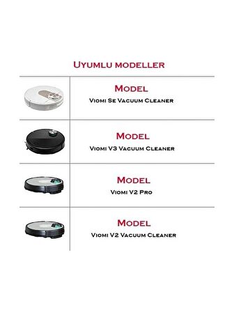 Xiaomi Mop Pro Uyumlu 2li Yan Fırça (Beyaz)