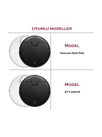 Xiaomi Mop Pro Uyumlu 2li Yan Fırça (Beyaz)