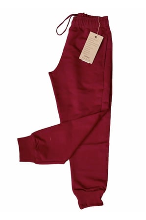 Unisex Çocuk Bordo Likralı Eşofman Altı