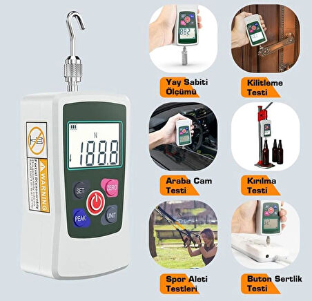 AMF-20 Dijital İtme Çekme Kuvveti Ölçer 20 Newton