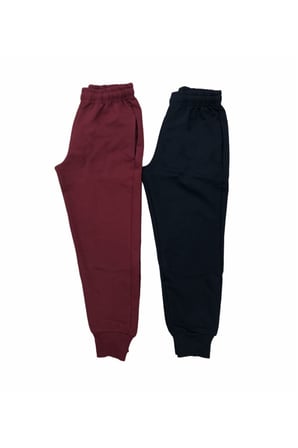 Unisex Çocuk 2"lipaket Bordo-siyah Eşofman Altı
