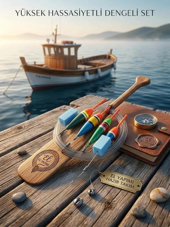 4 Adet El Yapımı Şamandıralı Deniz Balık Avı Takımı 