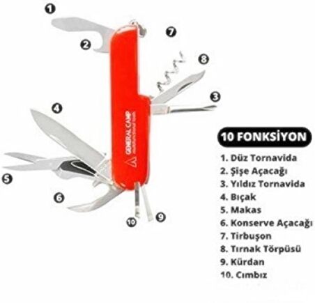 10 FONKSİYONLU CEP ÇAKS GENERAL CAMP