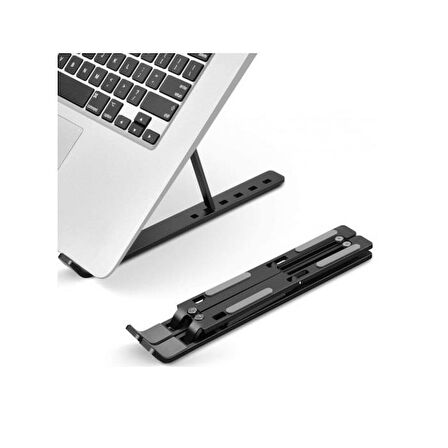 7 Kademeli Ayarlı Katlanabilir Laptop Tablet Standı Siyah