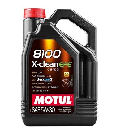 Motul 8100 X-Clean Efe 5W-30 5 Litre Motor Yağı (Üretim Yılı: 2022)