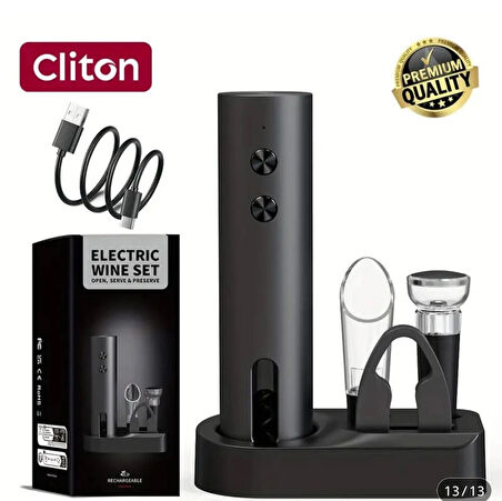 Otomatik Tirbuşon Şarap Şişe Aktarması Vakum Tıkacı ve Saklama Ünitesi