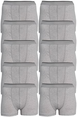 Erkek Gri 12'li Paket Likralı Pamuklu Boxer