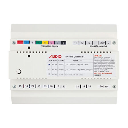 AUDIO 002268 Bus Plus As 302 Santral (Kapıcılı Çift Zilli 2 Melodili)– Beyaz Şase