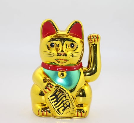 Pilli Sallanan Şans Kedisi - Maneki Neko Alk2933