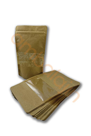 16x27 - Kraft Pencereli Doypack
