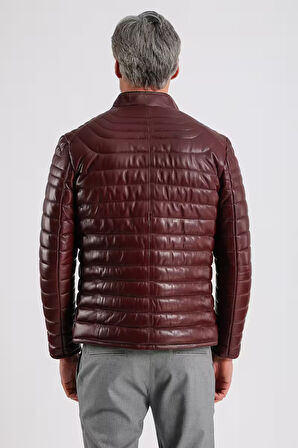 James Erkek Şişme Deri Mont