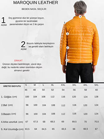 James Erkek Şişme Deri Mont