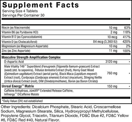 Force Factor, Test X180 Boost, male testosterone testo booster, 120 tablets