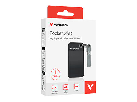 VERBATIM Pocket 1 TB USB 3.2 (1000Mb/s) Taşınabilir SSD Siyah Gri