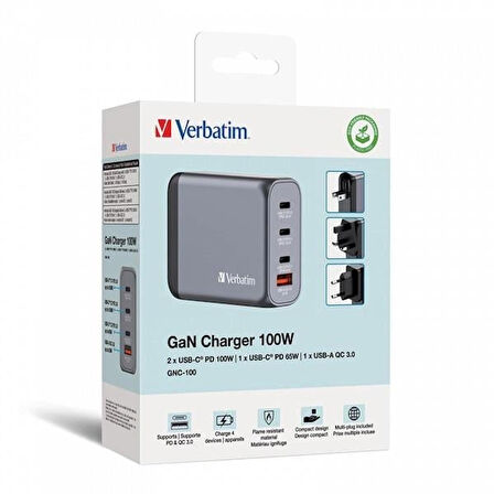 VERBATIM 32202 - V GNC-100 GaN Charger 100W