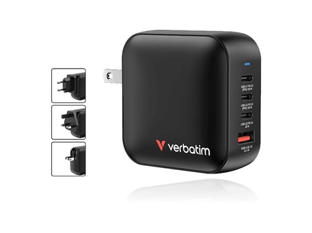 VERBATIM Mini GaN 4 in 1 100 W Duvar Şarj Cihazı 