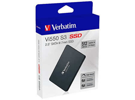 VI550 S3 512GB 520MB-500MB/SN Sata-3 2.5' Dahili SSD Siyah