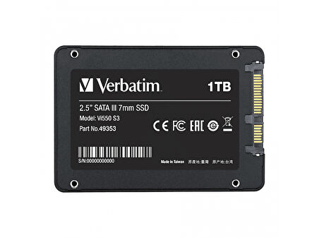 Vi550 S3 1TB 2.5 inç SATA-3 Dahili SSD Siyah