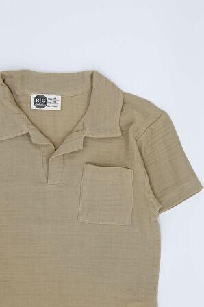 Çocuk Müslin Tişört Şort Takımı