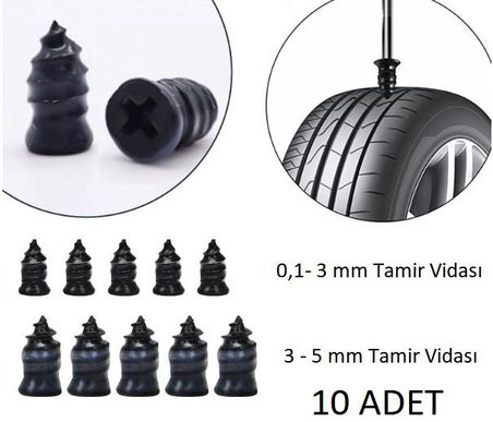 Lastik Tamir Kiti Kauçuk Vida Seti