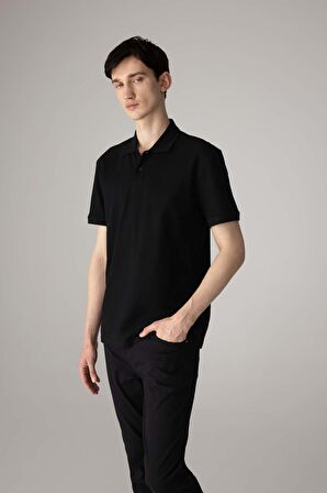DeFacto Regular Fit Kısa Kollu Basic Düz Pike Kumaş Polo Tişört C1293AX24SPBK81