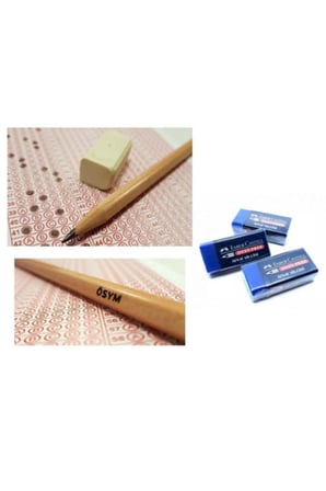 Faber-castell Natural Ösym Kurşun Kalemi 10"lu 2,5 B Sınav Silgisi 3 Adet
