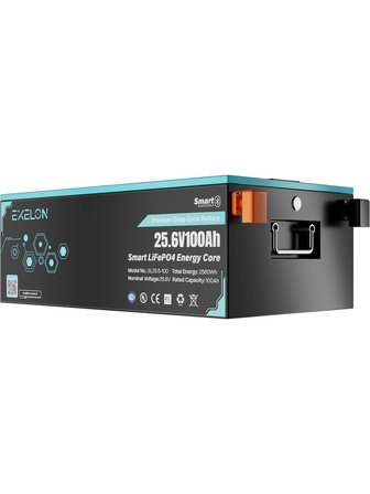 Exelon 25.6V 100AH Lifepo4 Lityum Akü | Bluetooth + LCD Ekran |