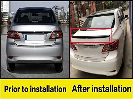 Toyota Corolla spoiler Boyalı 2006-2013 arası modeller(Pianoblack)