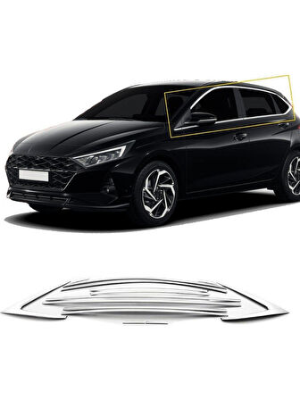 Hyundai i20 Krom Cam Çerçevesi 14 Parça TamTur 2020+ Uyumlu