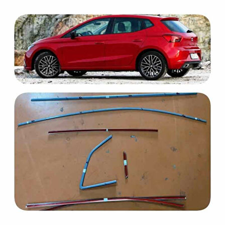 Seat İbiza Uyumlu 14 Parça Krom Cam Çerçeve Çıtası 2017+ Sonrası