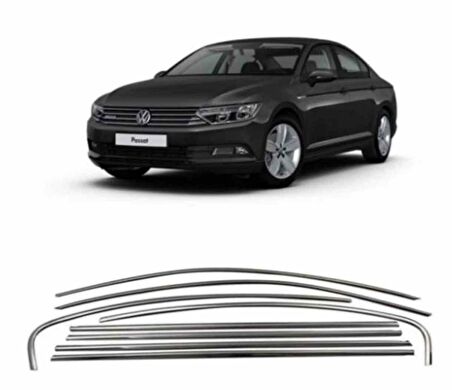 Volkswagen Passat B8.5 Cam Çerçevesi Kromu Nikelajı 2019 Sonrası