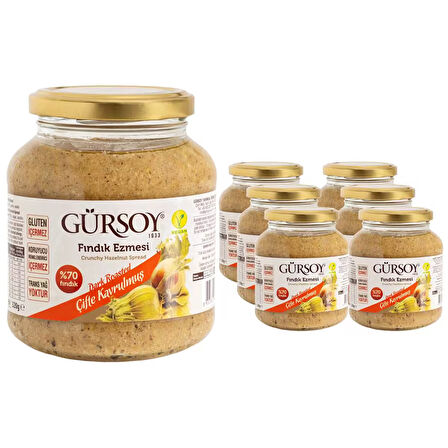 Gürsoy Çifte Kavrulmuş Fındık Ezmesi 320g x 6 Adet