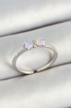 Pirinç Fiyonk Figürlü Zirkon Taşlı Gold Renk Ayarlanabilir Kadın Yüzük