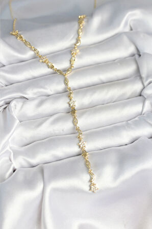 Pirinç Gold Renk Kadın Manifest Kolye