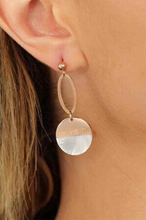 Rose Renk Kadın Küpe