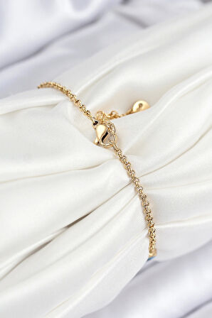 316L Çelik Nazar Boncuğu Model Gold Renk Kadın Bileklik